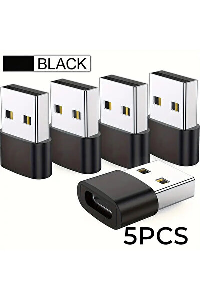 Choice4 5pcs black 5pcs OTG USB to USB C Adapters Durable Metallic Build Univ...