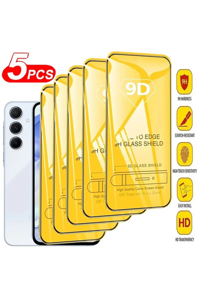 Choice12 5 pieces S24 Plus-S25 Plus 1-5Pcs 9D Tempered Glass For S25 Ultra S2...