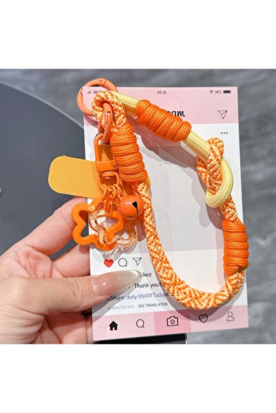 Choice Orange 1Pc Dual-Use Two-Color Mobile Phone Lanyard Short Wrist Anti-Lo...