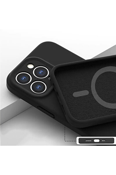Choice iphone 11 Black Magnetic Liquid Silicone Case For Iphone 14 13 12 Mini...