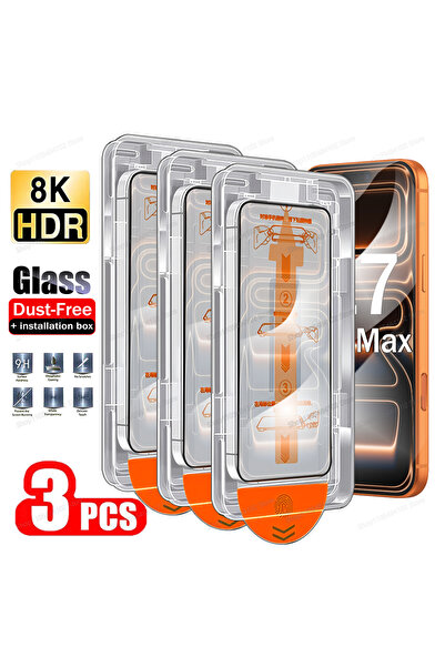 Choice11 iPhone 15 Pro 3PCS Tempered Glass 3PCS Dust-Free Glass Easy Install ...
