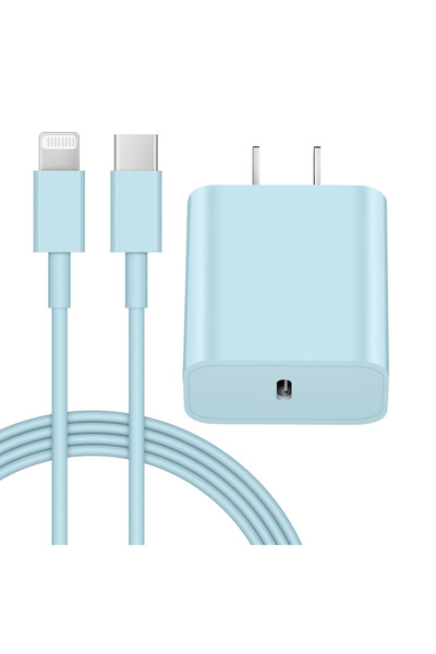 Choice US blue 1pcs 20W USB C Wall Charger-Super Fast Charger with 6FT Cable-...