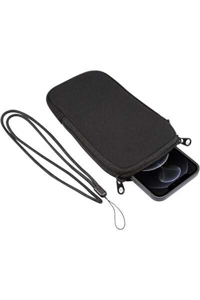 Choice1 Black Neoprene Phone Pouch With Lanyard,Shockproof Waterproof Portabl...