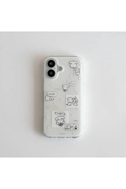 Choice41 iPhone17 Only case A Korean Ins Cute Big Head Puppy Polka Dots Carto...