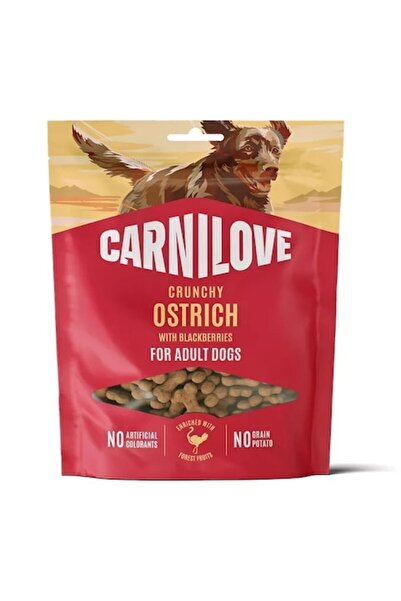 Carnilove Gustare crocantă pentru câini cu struț și mure 200g x 2buc