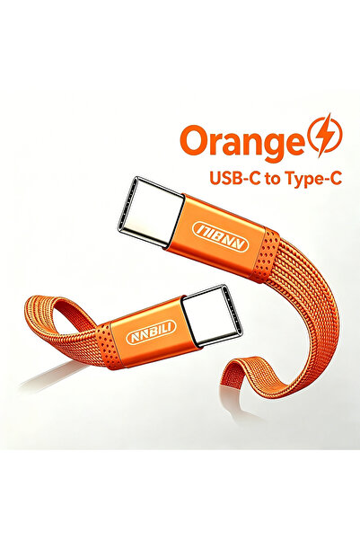 choice2 1m Orange NNBILI New USB C Cable 60W Type C to Type C Flat Fast Charg...