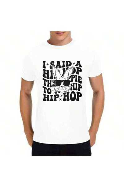 29CUN تي شيرت بطباعة حروف "I SAID A HOP HIPPITY To THE HIP HOP" متعدد الاستخد...