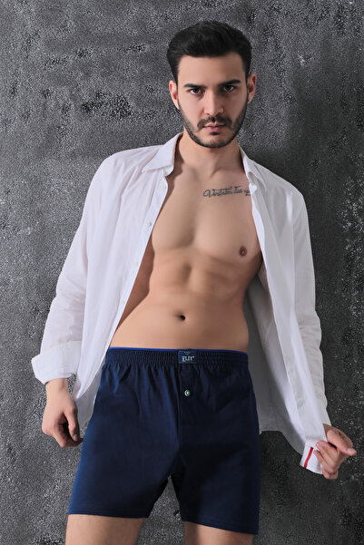 ELİT zümrüt Shock Men's Cotton Buttoned Terry Waist Boxer 3-Pack