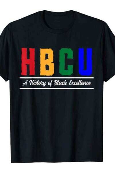 23ERVA Hbcu A History Of Black Excellence تي شيرت رجالي أنيق بأكمام قصيرة، مص...