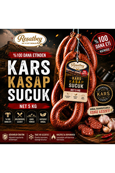 REŞATBEY BS Reşatbey %100 Dana Kars Kasap Sucuk – Net 5 KG