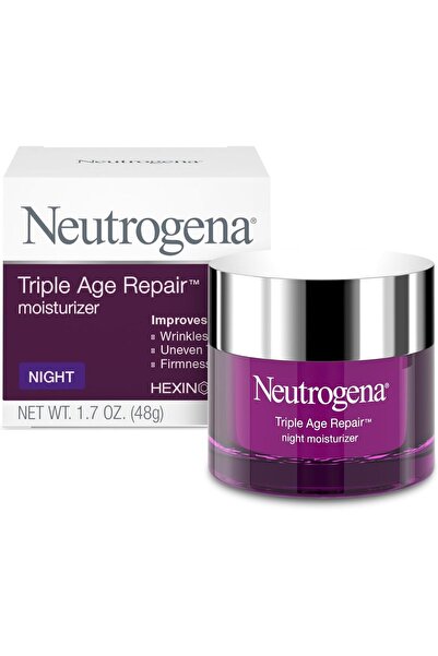 Neutrogena كريم ليلي ثلاثي المفعول مضاد للشيخوخة مع فيتامين سي، يكافح التجاعي...