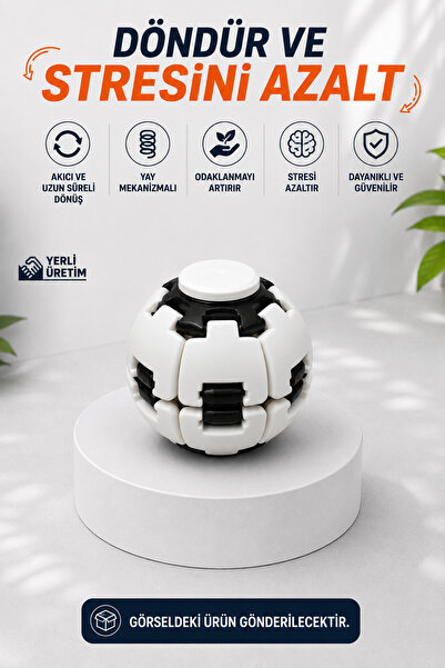 hauswert Bas Döndür Stres Topu Stres Giderici Mekanizmalı Renkli Fidget Spinn...