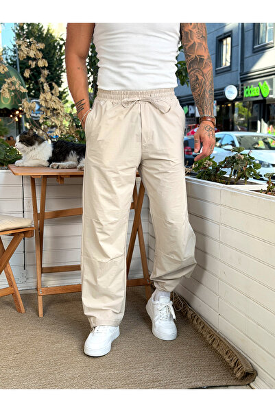 manch collection Parachute Fabric Adjustable Leg Pants