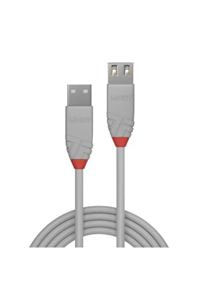LİNDY LY-36715 Cablu prelungitor USB 2.0 Tip A de 5m, Anthra Line, Gri