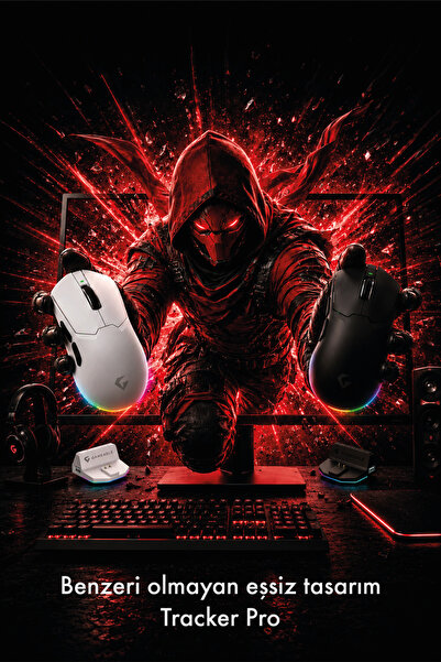 gameagle Tracker Pro RGB Kablosuz2.4Ghz+Bluetooth+Kablolu+Dock Şarj İstasyonlu 69gr 1KHz 12000DPI OyuncuMouse