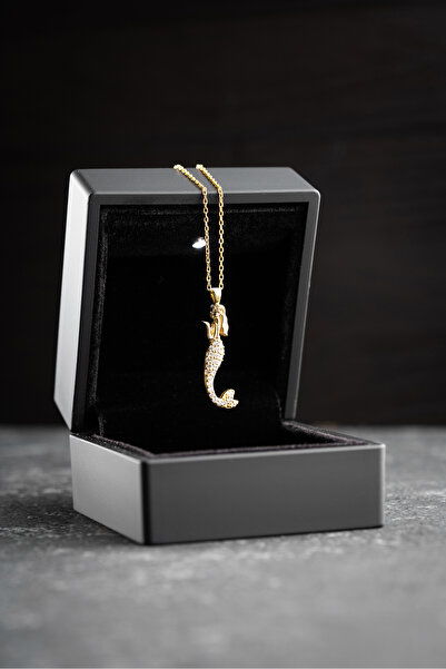 Silvano Jewelry 925 Ayar Gümüş Işıklı Kutuda Zirkon Taşlı Deniz Kızı Kolye