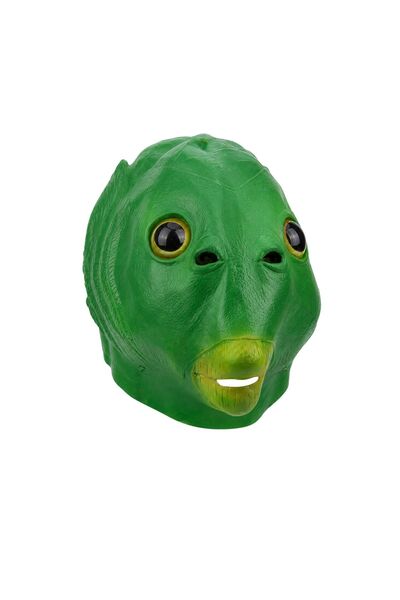Korbi Mască de Halloween din latex, pește verde