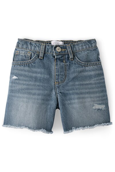 The Children's Place Girls Ripped Relaxed Denim Midi Shorts
