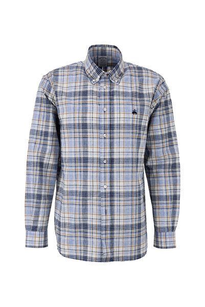 BROOKS BROTHERS Çok Renkli Erkek Kareli Gömlek BBSS26MSH050