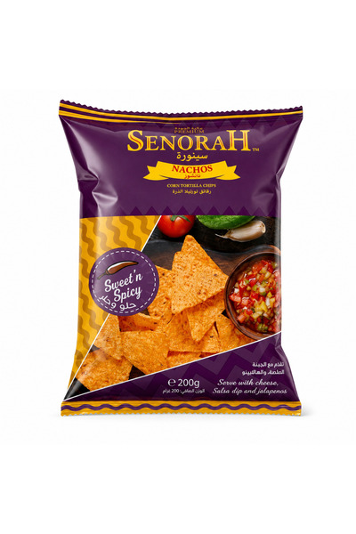 Generic Brand 2 Pcs SENORAH Sweet n’ Spicy Corn Tortilla Chips 200 g