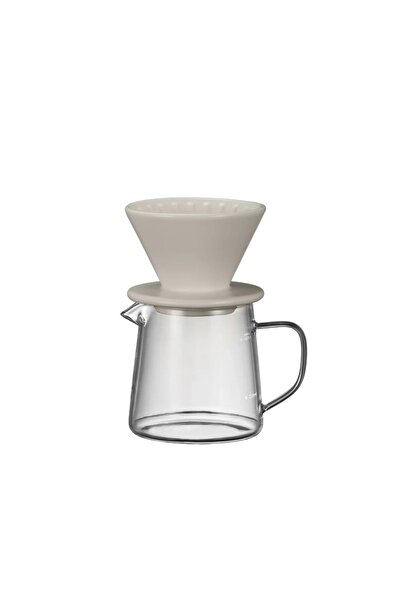 chemex co طقم تقطير القهوة موديل 200 من بريتو مقاس 01 - أبيض