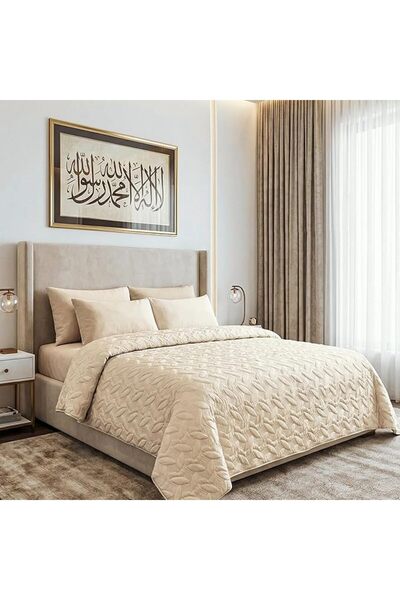 Master Home Textile MASTER Microfiber Plain Bedspread Set, Fits 200 x 200 cm ...