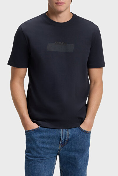 BOSS Logolu % 100 Pamuk Regular Fit Bisiklet Yaka T Shirt Erkek T SHİRT 50566...