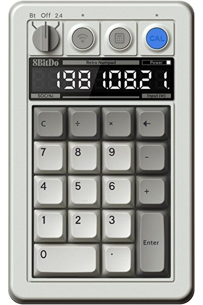 8Bitdo 8-Bit Do 18-Key Classic Mechanical Numeric Keypad, Supports Computer N...