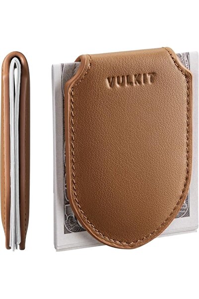 VULKIT Magnetic Money Clip Genuine Leather Streamline Design, Top Grain Leath...