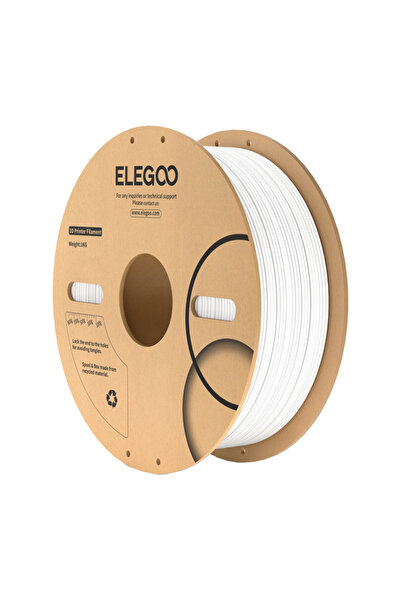 ELEGOO Filament ABS pentru imprimantă 3D, 1.75 mm, 1 kg, Alb