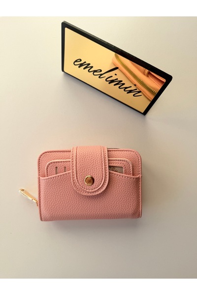 emelimin Women's Pink Wallet with Removable Card Holder and Snap Closure, Mul...