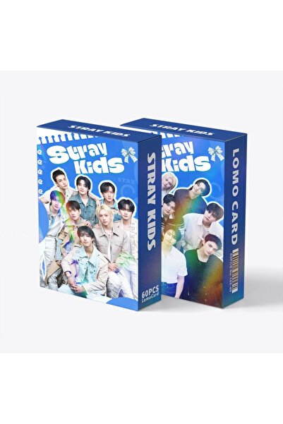 Kpop Dünyasi STRAY KIDS '' Stay '' Çift Yön Baskılı Hologramlı / Lomo Card Seti (60 Pcs)