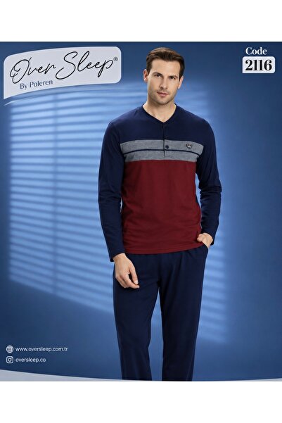 Over Sleep by Poleren Men's Cotton Pajama Set