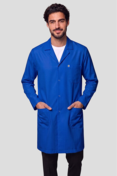 Erkek Gömlek Yaka Uzun Boy Açık Mavi, Füme, Bordo, Saks, Lacivert Alpaka Doktor ve Öğretmen Önlüğü