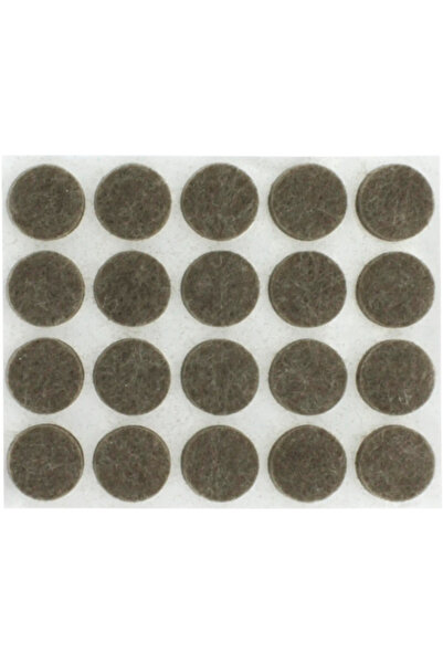 OEM Προστατευτικά επίπλων Tarrox Ø17x6mm, καφέ τσόχα, συσκευασία 20 τεμαχίων,...