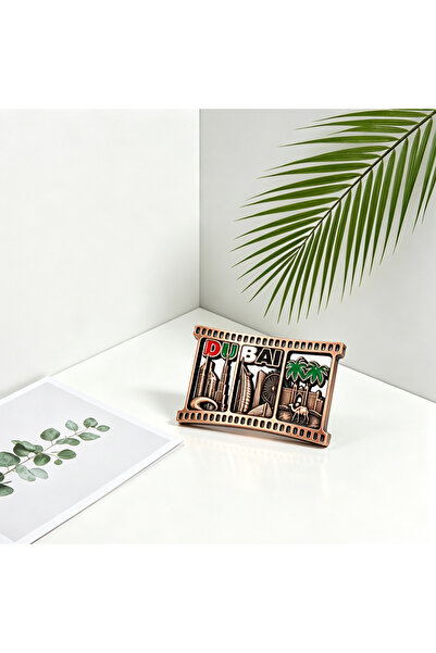 NUJET R488 Landmark metal refrigerator stereo relief Burj Khalifa tourist sou...