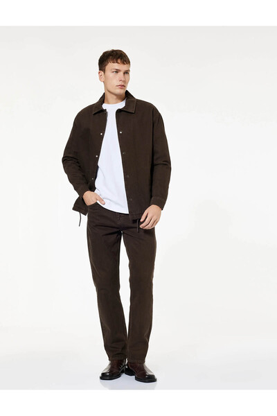 Koton Pamuklu Normal Bel Cepli Vintage Straight Fit Jean Pantolon