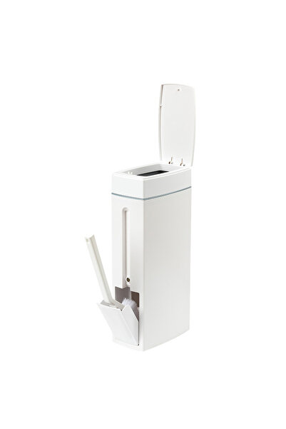 silabor 2-in-1 Trash Can with Lid and Toilet Brush Set Compact and Stylish De...