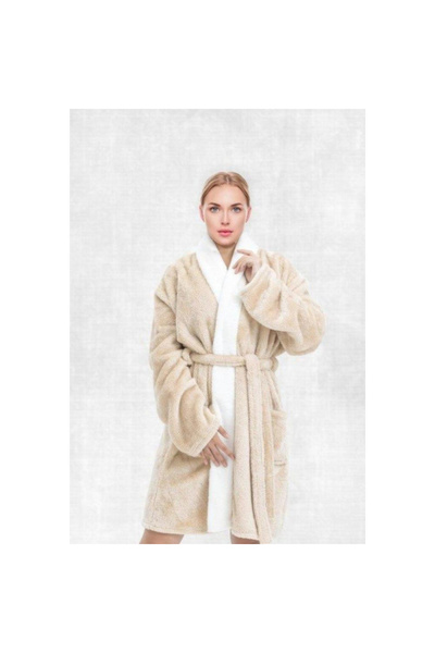 Generic Brand Robe Made of Soft Fur - Canon - Lt-Beige