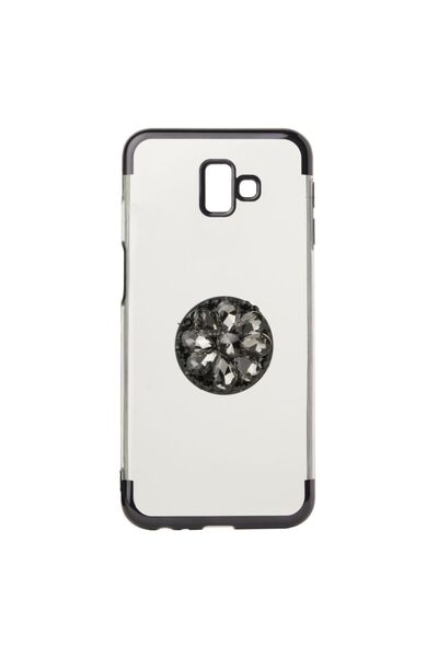 OEM Θήκη TPU Σιλικόνης με Βάση Διαμαντιών - Διαφανής / Μαύρη (Samsung Galaxy ...