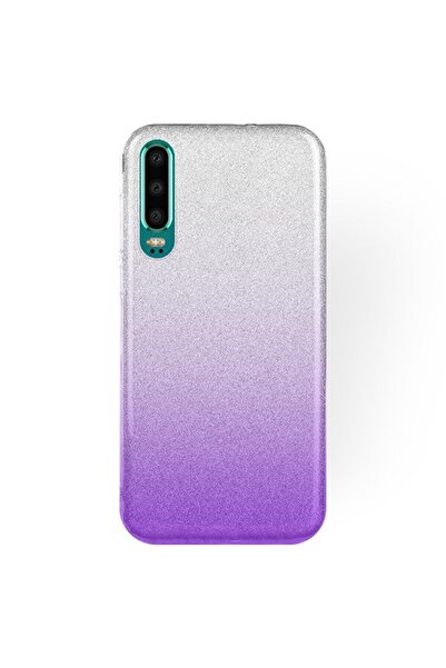 Forcell Σκληρή Θήκη με Γκλίτερ Διαφανής / Βιολετί (Huawei P30)