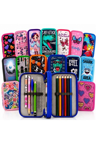 JML Penar pentru școală 19x12cm cu 2 închizători, Echipat cu diverse modele