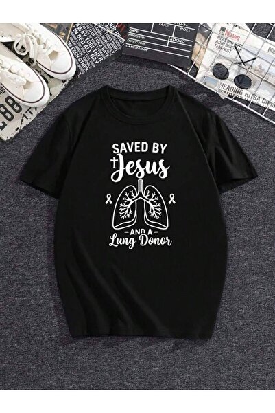 2BIR Men's Short-Sleeve Full Style, Printed The Words 'Saved By Donor' Along ...