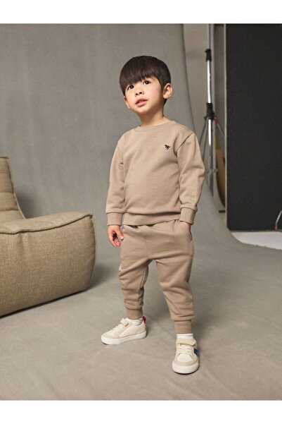 Next Baby طقم قطني بأكمام طويلة وبنطلون رياضي