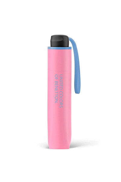 Benetton Ομπρέλα Βροχής Super Mini σπαστή χειροκίνητη Ροζ 56316