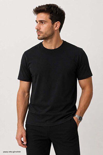 ModaPlaza Tricou pentru bărbați cu gât crew 4091