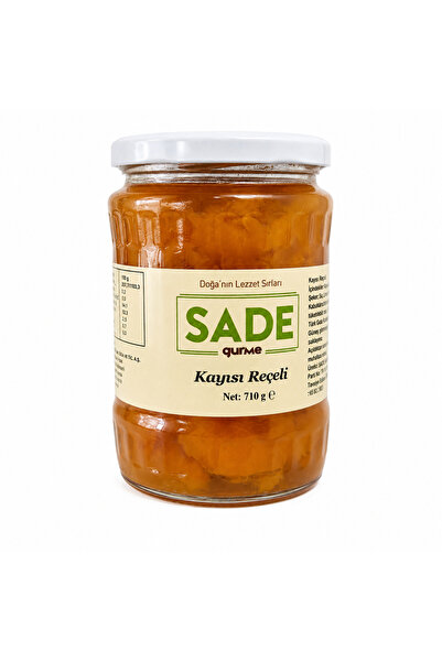 Sade Organik Sade Gurme Kayısı Reçeli 710 gr