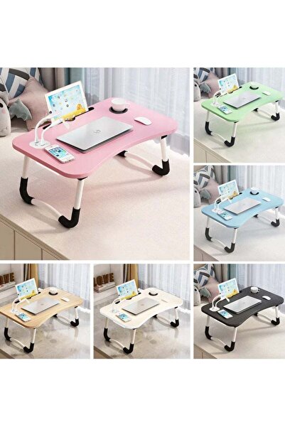 DubaiGallery Laptop Table for Bed & Sofa, Foldable Desk with Cup Holder, Draw...