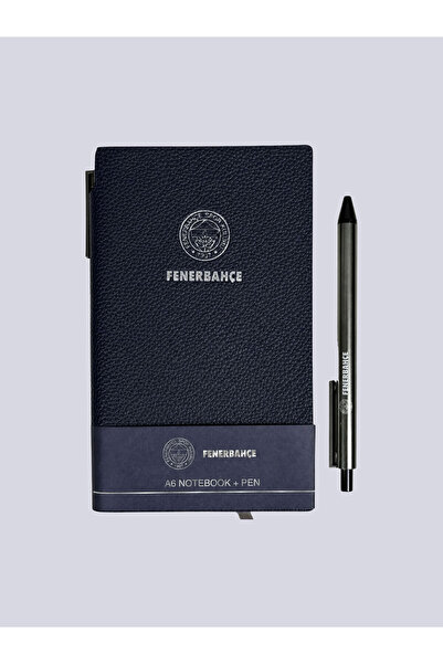 Fenerbahçe Suni Deri Tükenmez Kalemli Bloknot A6 Defter