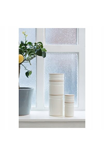 Riess Recipient cu capac din lemn 1.3l Alb Pur AUSTRIA